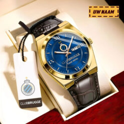 Club Brugge KV Aangepaste Naam Nieuwe Versie Signature-horloge