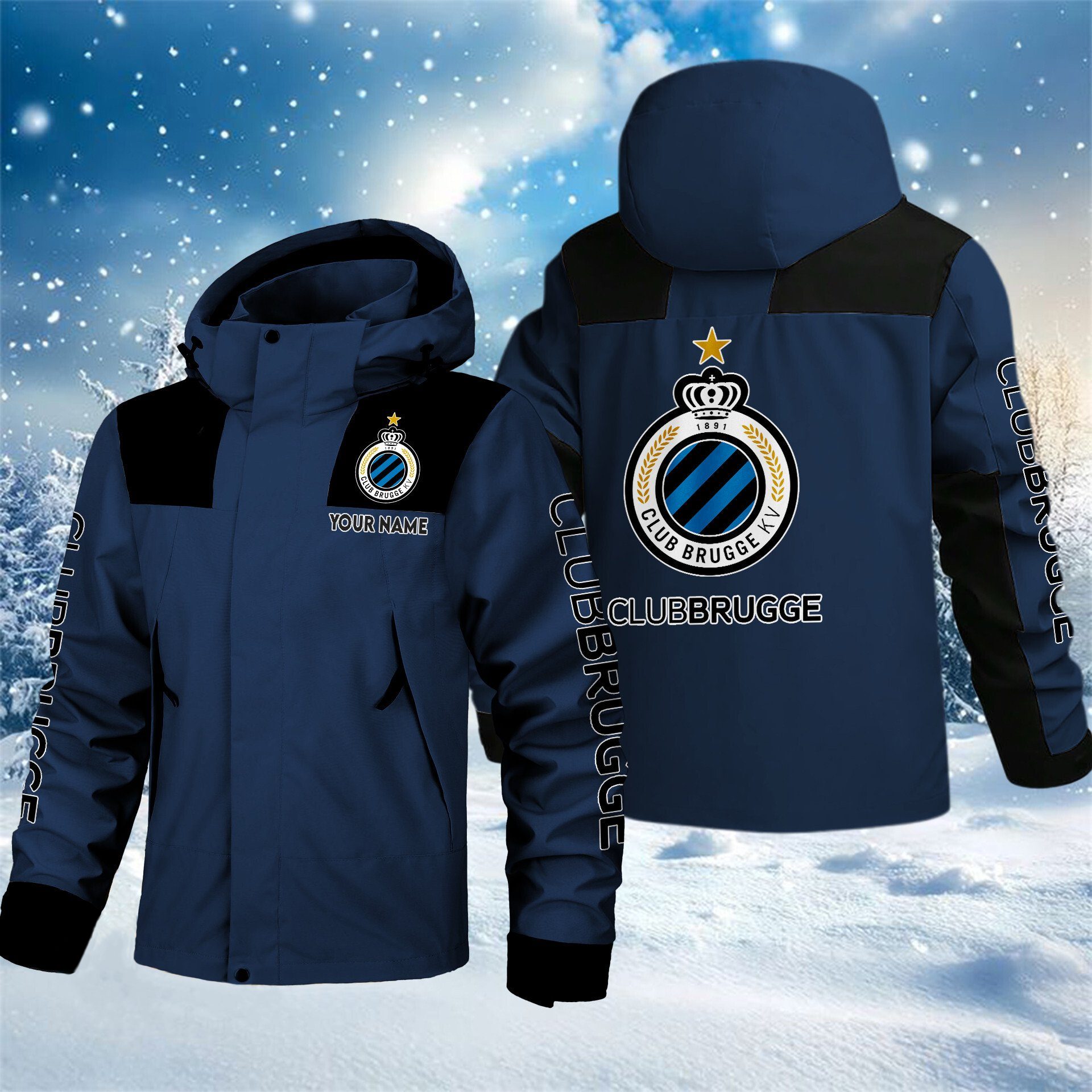 Club Brugge KV Outdoorjas – Sportieve Stijl met Je Naam Club Brugge KV Outdoorjas – Sportieve Stijl met Je Naam