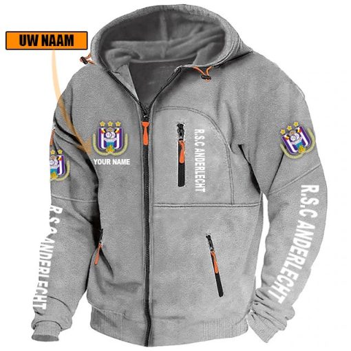 RSC Anderlecht Vest met rits – Nieuwe versie met je naam RSC Anderlecht Vest met rits – Nieuwe versie met je naam