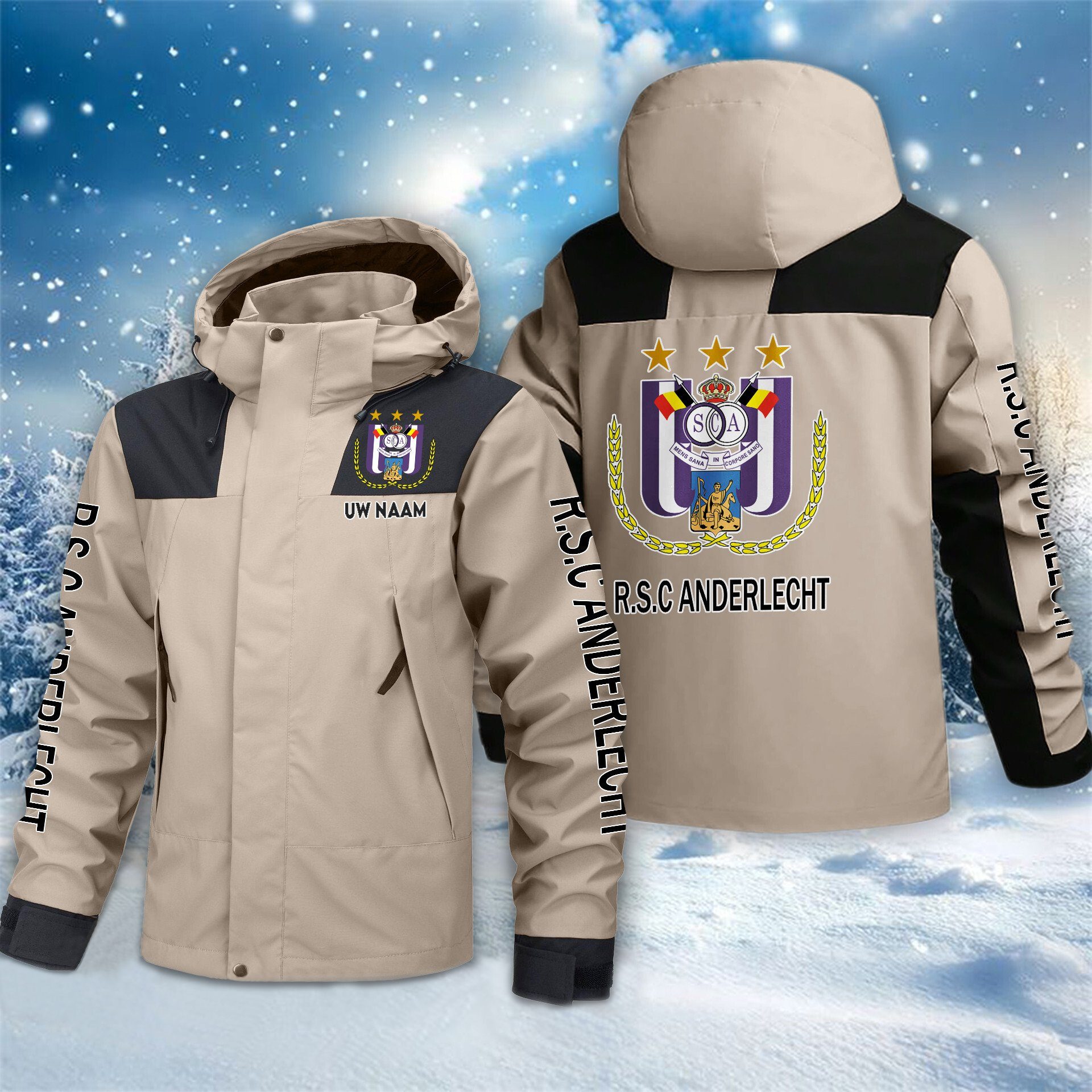 RSC Anderlecht Outdoorjas – Sportieve Stijl met Je Naam RSC Anderlecht Outdoorjas – Sportieve Stijl met Je Naam