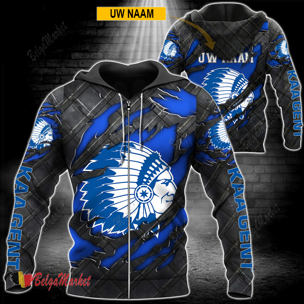 KAA Gent – Rits Hoodie Nieuwe editie met Je Naam KAA Gent – Rits Hoodie Nieuwe editie met Je Naam