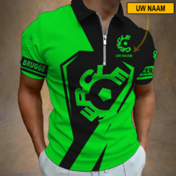 Cercle Brugge KSV – Polo shirt met rits Nieuwe stijl met Je Naam