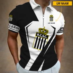 Charleroi – Polo shirt met rits Nieuwe stijl met Je Naam