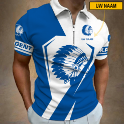 KAA Gent – Polo shirt met rits Nieuwe stijl met Je Naam