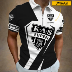 KAS Eupen – Polo shirt met rits Nieuwe stijl met Je Naam