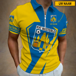 KVC Westerlo – Polo shirt met rits Nieuwe stijl met Je Naam