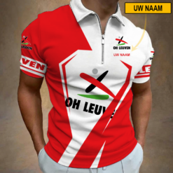 OH Leuven – Polo shirt met rits Nieuwe stijl met Je Naam