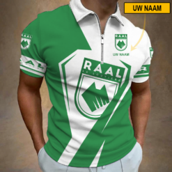 RAAL La Louvière – Polo shirt met rits Nieuwe stijl met Je Naam