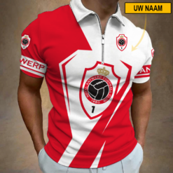 Royal Antwerp FC – Polo shirt met rits Nieuwe stijl met Je Naam