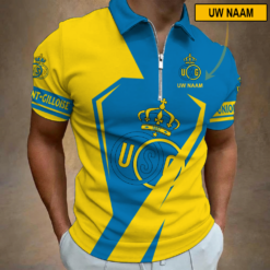 Union SG – Polo shirt met rits Nieuwe stijl met Je Naam