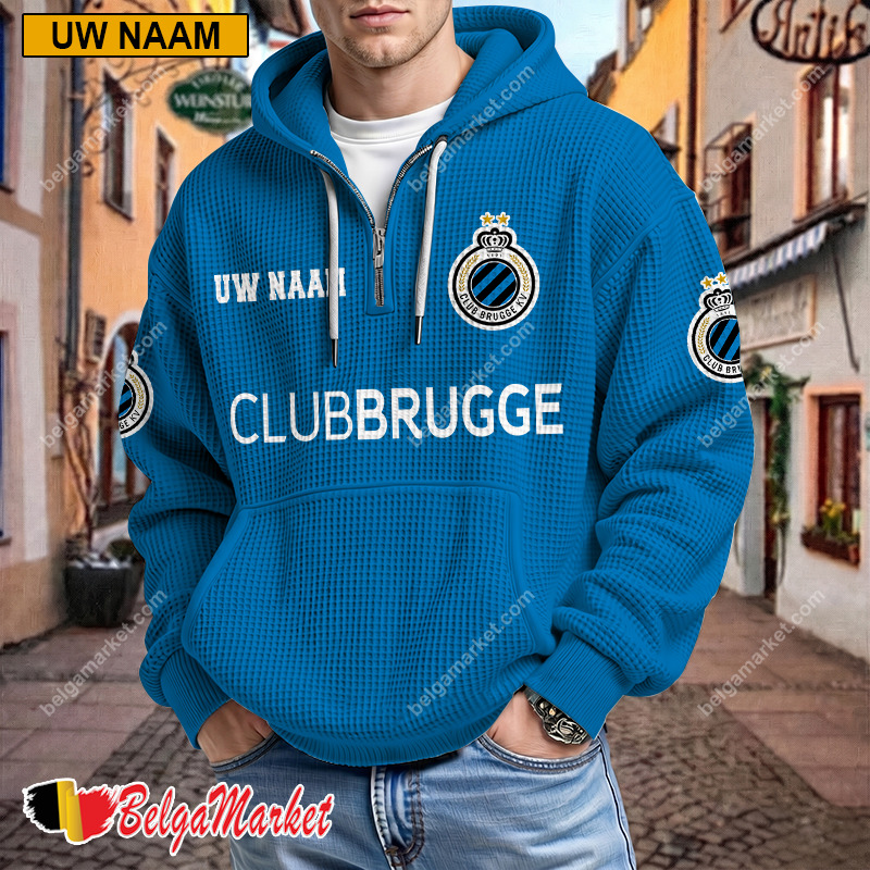 Club Brugge KV – Wafelhoodie Nieuwe editie met Je Naam Club Brugge KV – Wafelhoodie Nieuwe editie met Je Naam