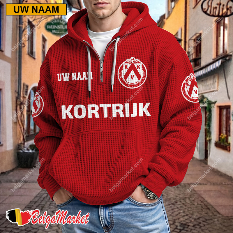 KV Kortrijk – Wafelhoodie Nieuwe editie met Je Naam KV Kortrijk – Wafelhoodie Nieuwe editie met Je Naam
