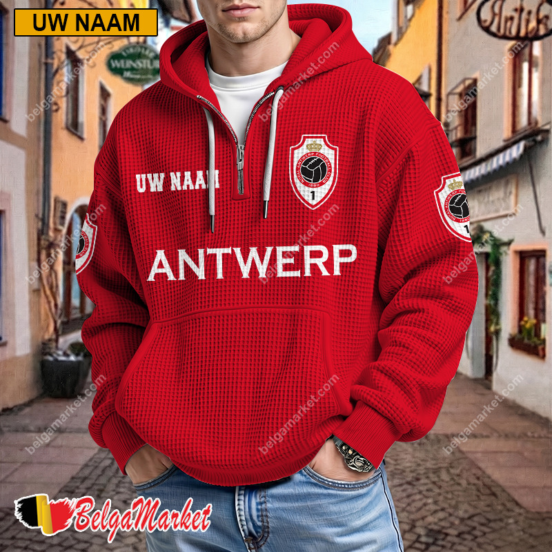 Royal Antwerp FC – Wafelhoodie Nieuwe editie met Je Naam Royal Antwerp FC – Wafelhoodie Nieuwe editie met Je Naam